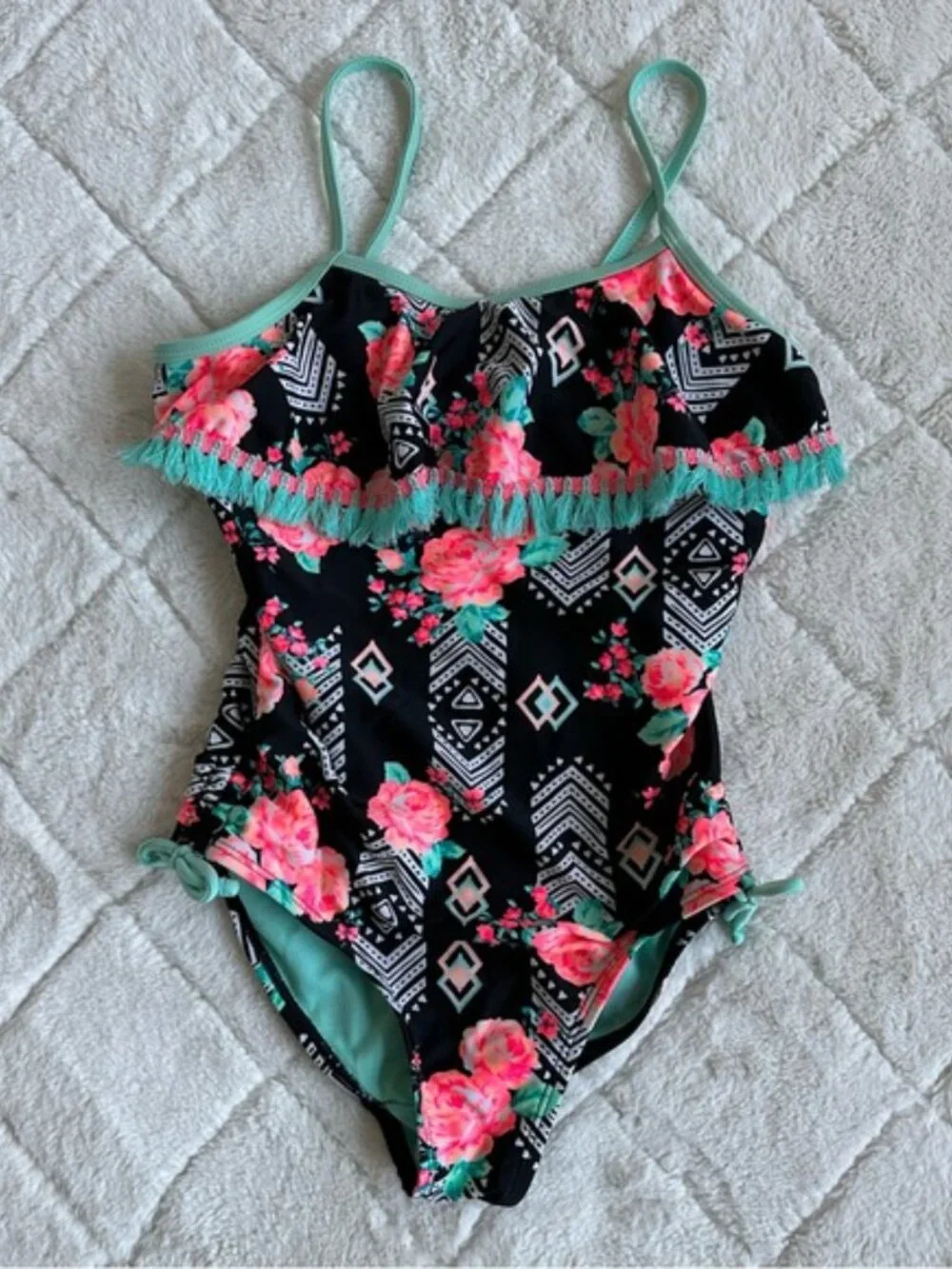 Wonder Nation | Aztec Arizona Gardan Tassel One-Piece Swimsuit | Size Medium 7-8